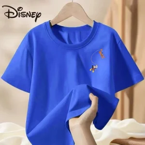Summer Children Boy Clothes Disney Family Cartoon Prints T-shirts Fashion Kid Girls Short Sleeve Crew Neck Top