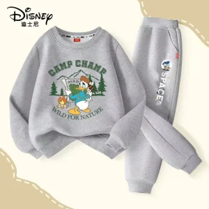 Autumn Baby Girl Boy Clothes Set Children Disney Mickey Printing Sweatshirt Top and Pants Bottom 2 Pcs Suit Cotton Tracksuit