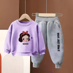 Autumn Baby Girl Boy Clothes Set Children Cartoon Printing Sweatshirt Top and Pants Bottom 2 Pieces Suit Long Sleeve Tracksuit