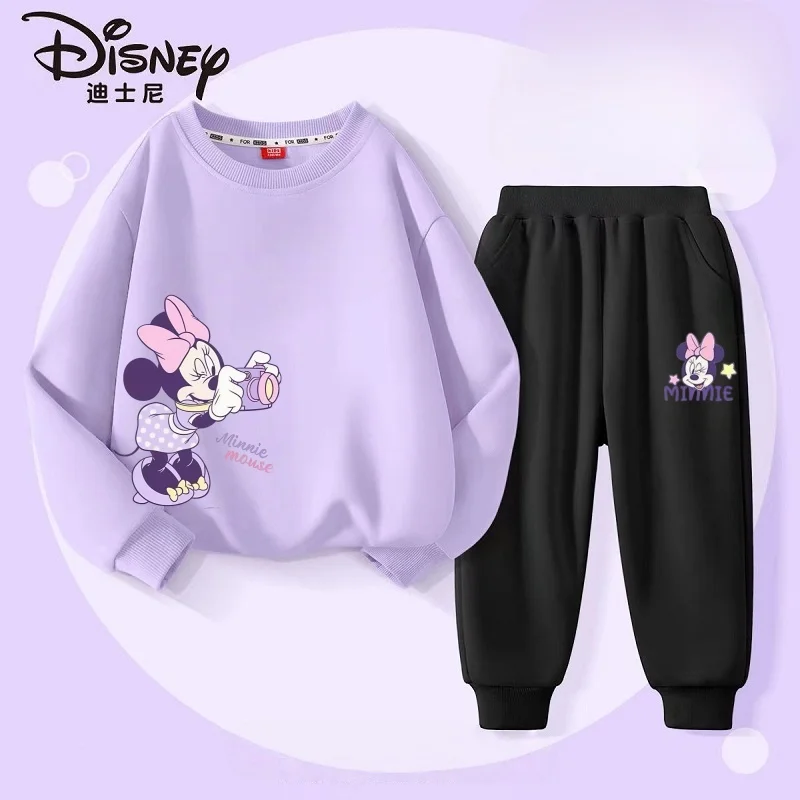 Autumn Baby Girls Boys Clothes Set Children Disney Minnie Printing Sweatshirt Top and Pants Bottom 2Pieces Suit Cotton Tracksuit - Image 3