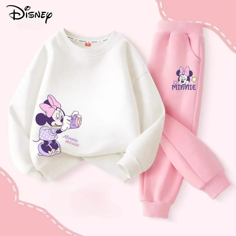 Autumn Baby Girls Boys Clothes Set Children Disney Minnie Printing Sweatshirt Top and Pants Bottom 2Pieces Suit Cotton Tracksuit - Image 2