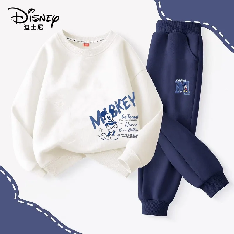 Autumn Baby Girls Boys Clothes Set Children Disney Mickey Printing Sweatshirt Top and Pants Bottom 2Pieces Suit Cotton Tracksuit